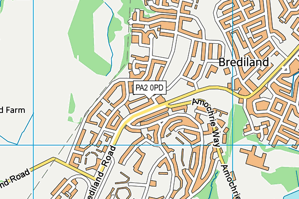 PA2 0PD map - OS VectorMap District (Ordnance Survey)