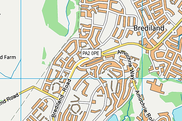 PA2 0PE map - OS VectorMap District (Ordnance Survey)