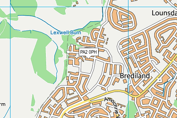 PA2 0PH map - OS VectorMap District (Ordnance Survey)
