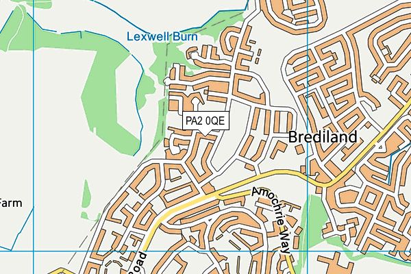 PA2 0QE map - OS VectorMap District (Ordnance Survey)