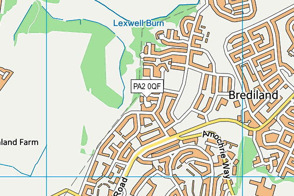 PA2 0QF map - OS VectorMap District (Ordnance Survey)