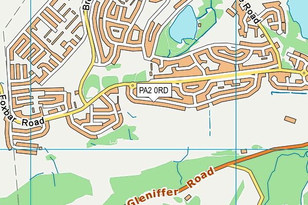 PA2 0RD map - OS VectorMap District (Ordnance Survey)