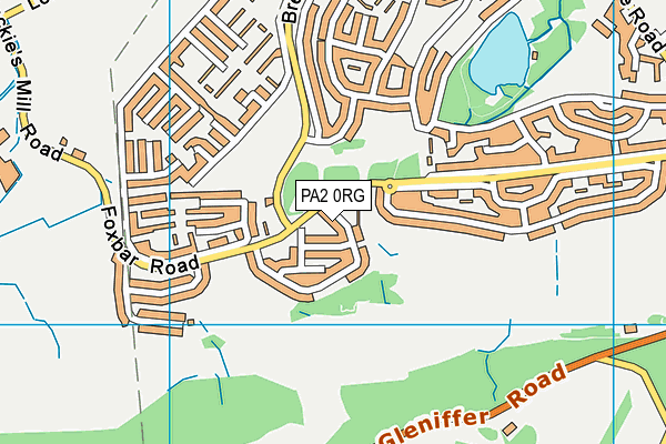 PA2 0RG map - OS VectorMap District (Ordnance Survey)