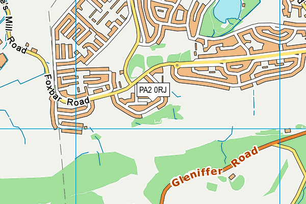 PA2 0RJ map - OS VectorMap District (Ordnance Survey)