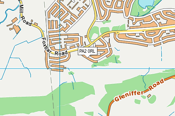 PA2 0RL map - OS VectorMap District (Ordnance Survey)