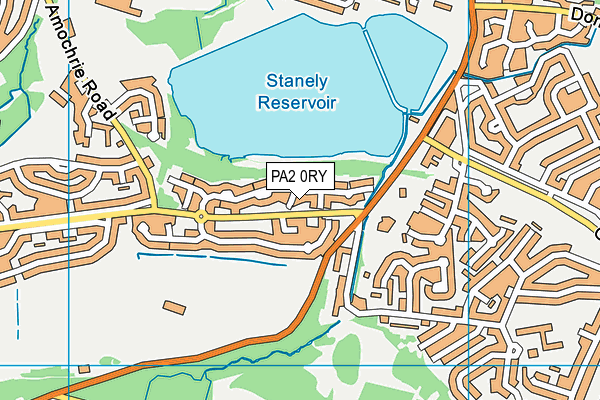 PA2 0RY map - OS VectorMap District (Ordnance Survey)