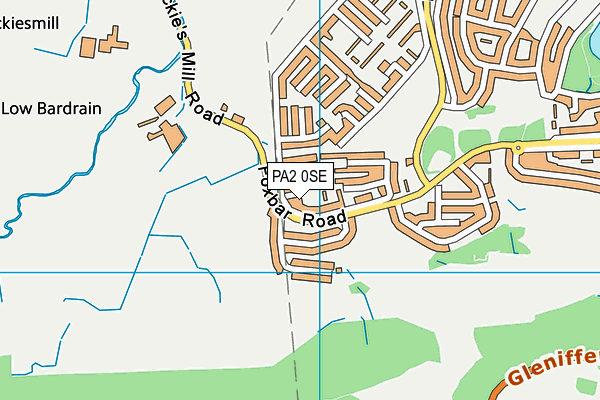 PA2 0SE map - OS VectorMap District (Ordnance Survey)