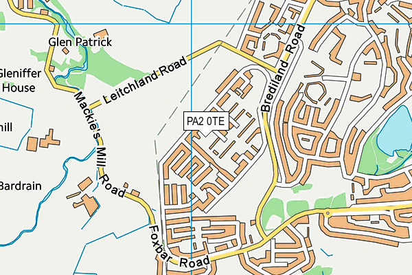 PA2 0TE map - OS VectorMap District (Ordnance Survey)