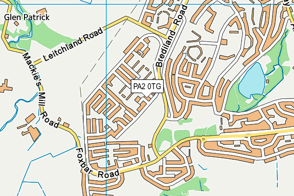 PA2 0TG map - OS VectorMap District (Ordnance Survey)