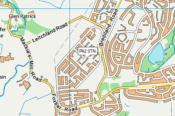 PA2 0TN map - OS VectorMap District (Ordnance Survey)