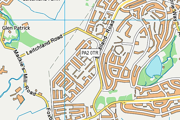 PA2 0TR map - OS VectorMap District (Ordnance Survey)