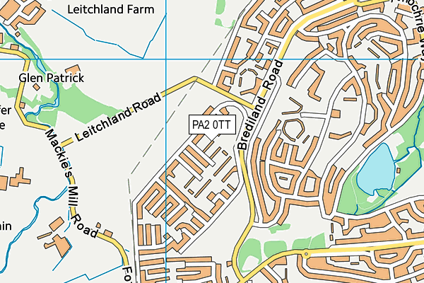 PA2 0TT map - OS VectorMap District (Ordnance Survey)