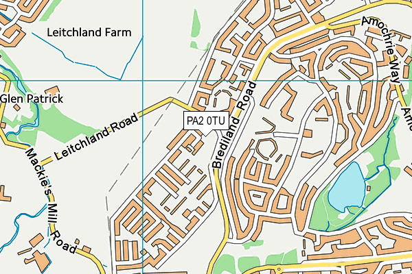 PA2 0TU map - OS VectorMap District (Ordnance Survey)