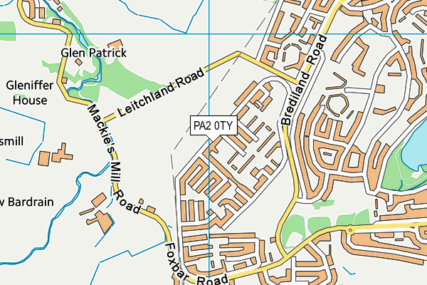 PA2 0TY map - OS VectorMap District (Ordnance Survey)