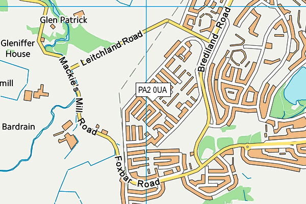 PA2 0UA map - OS VectorMap District (Ordnance Survey)