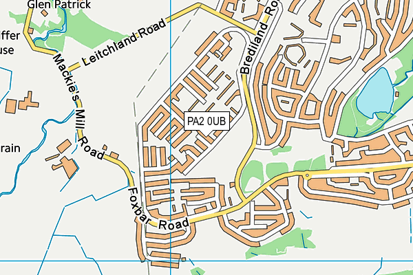 PA2 0UB map - OS VectorMap District (Ordnance Survey)
