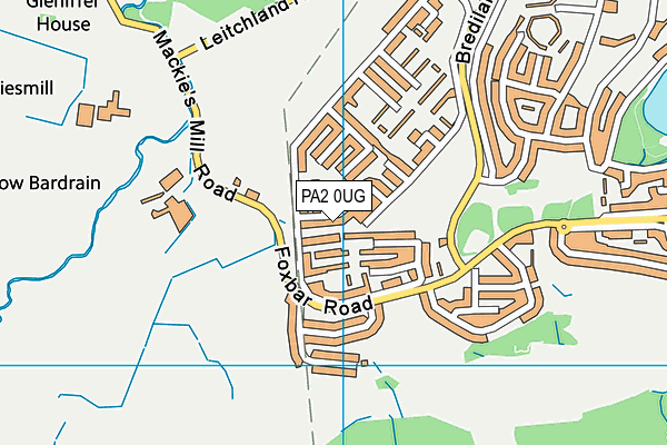 PA2 0UG map - OS VectorMap District (Ordnance Survey)