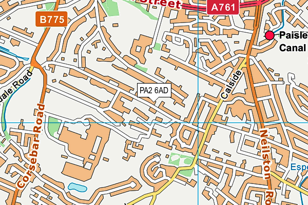 PA2 6AD map - OS VectorMap District (Ordnance Survey)
