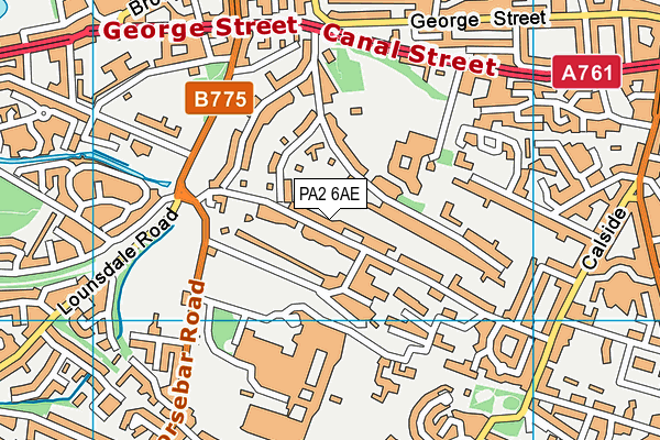PA2 6AE map - OS VectorMap District (Ordnance Survey)