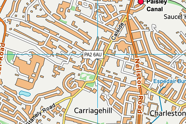 PA2 6AU map - OS VectorMap District (Ordnance Survey)