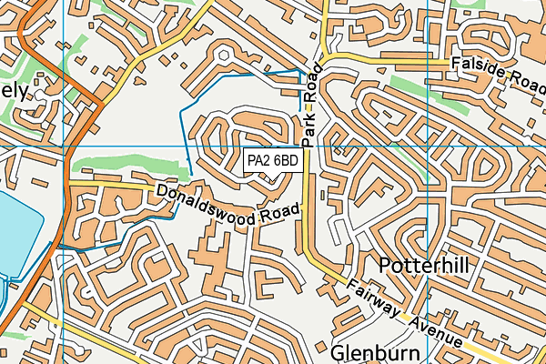 PA2 6BD map - OS VectorMap District (Ordnance Survey)