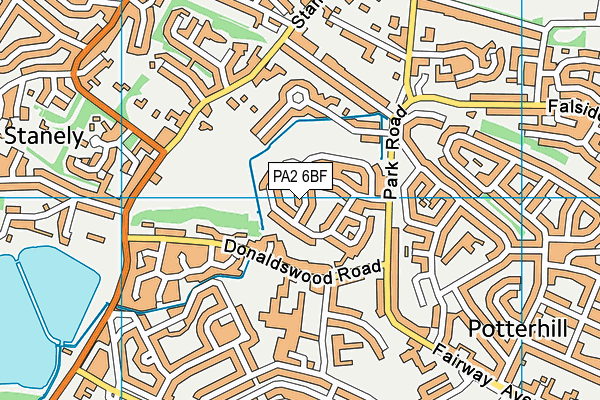 PA2 6BF map - OS VectorMap District (Ordnance Survey)