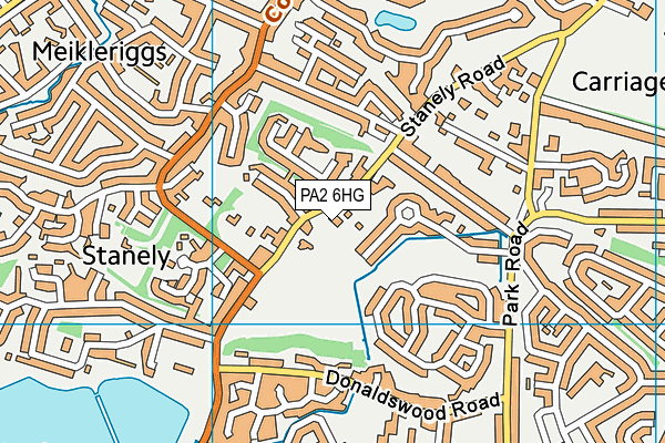 PA2 6HG map - OS VectorMap District (Ordnance Survey)