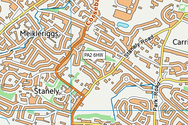PA2 6HW map - OS VectorMap District (Ordnance Survey)