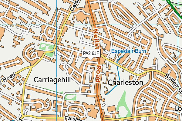 PA2 6JF map - OS VectorMap District (Ordnance Survey)