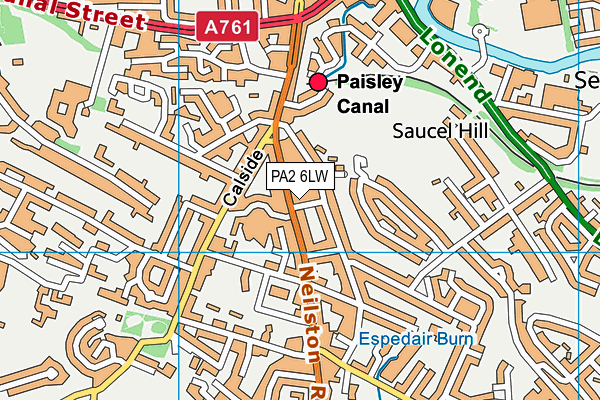 PA2 6LW map - OS VectorMap District (Ordnance Survey)