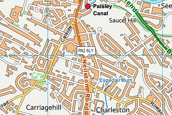 PA2 6LY map - OS VectorMap District (Ordnance Survey)