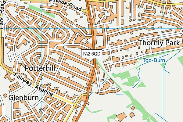 PA2 6QD map - OS VectorMap District (Ordnance Survey)