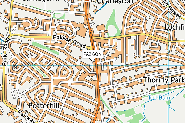 PA2 6QN map - OS VectorMap District (Ordnance Survey)