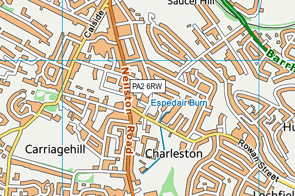 PA2 6RW map - OS VectorMap District (Ordnance Survey)