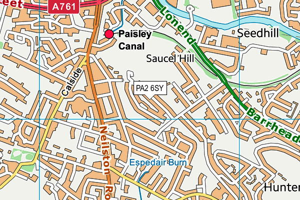 PA2 6SY map - OS VectorMap District (Ordnance Survey)