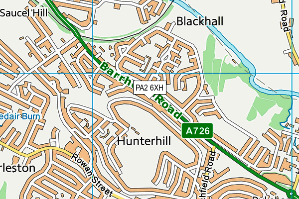 PA2 6XH map - OS VectorMap District (Ordnance Survey)