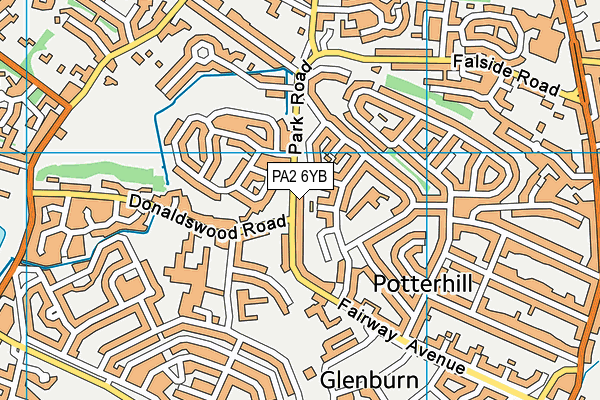 PA2 6YB map - OS VectorMap District (Ordnance Survey)