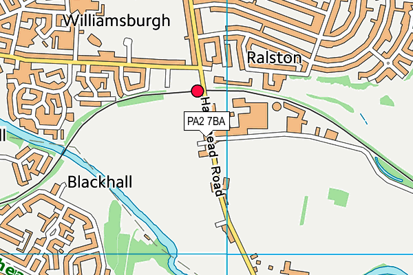 PA2 7BA map - OS VectorMap District (Ordnance Survey)