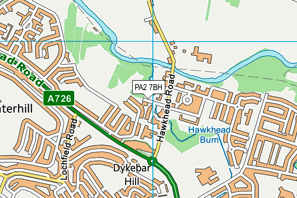PA2 7BH map - OS VectorMap District (Ordnance Survey)