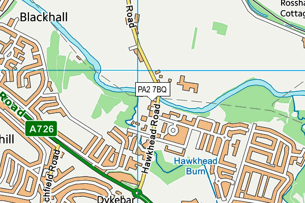PA2 7BQ map - OS VectorMap District (Ordnance Survey)