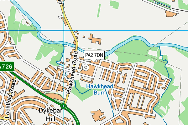 PA2 7DN map - OS VectorMap District (Ordnance Survey)