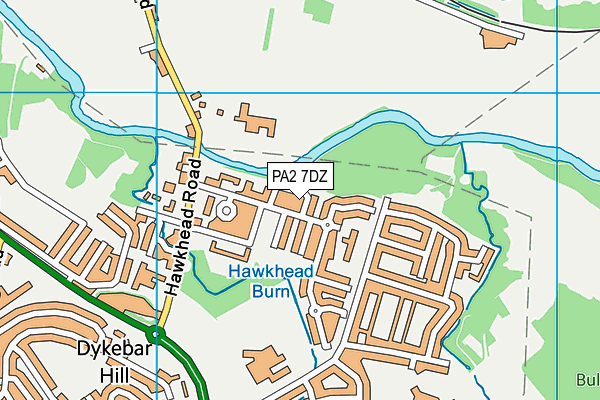 PA2 7DZ map - OS VectorMap District (Ordnance Survey)