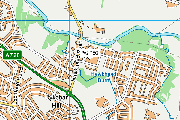 PA2 7EQ map - OS VectorMap District (Ordnance Survey)