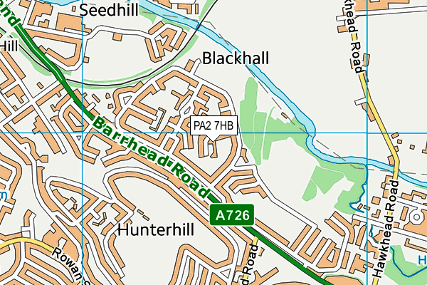 PA2 7HB map - OS VectorMap District (Ordnance Survey)