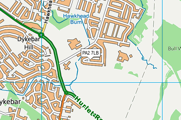 PA2 7LB map - OS VectorMap District (Ordnance Survey)