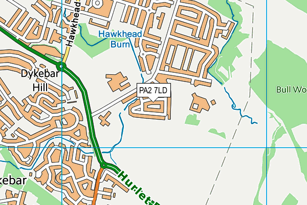 PA2 7LD map - OS VectorMap District (Ordnance Survey)
