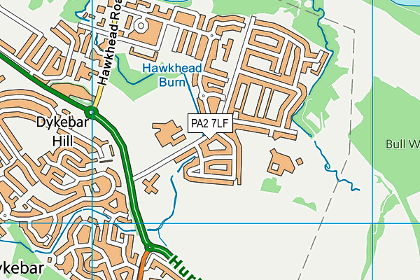 PA2 7LF map - OS VectorMap District (Ordnance Survey)