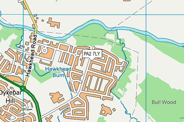 PA2 7LY map - OS VectorMap District (Ordnance Survey)