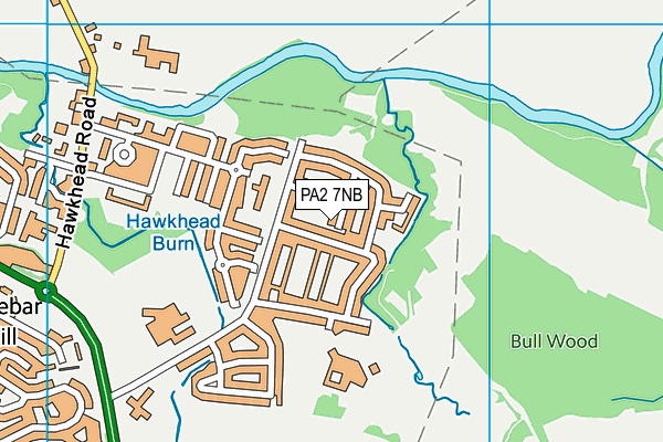 PA2 7NB map - OS VectorMap District (Ordnance Survey)