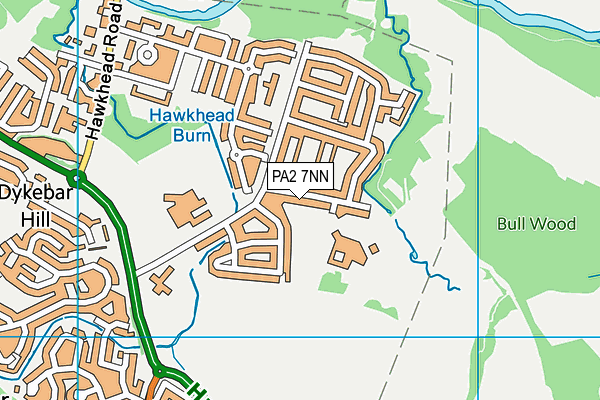 PA2 7NN map - OS VectorMap District (Ordnance Survey)